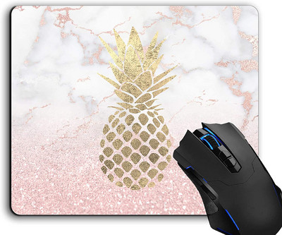 Mouse Pad Ananas pe marmură Tampoane mouse pentru computer Accesorii pentru birou Base anti-alunecare din cauciuc Mousepad pentru mouse-ul laptop