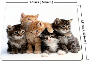 Подложка за мишка Cats за компютри Kittens Family Cats Mouse Pad 9,5x7,9 инча