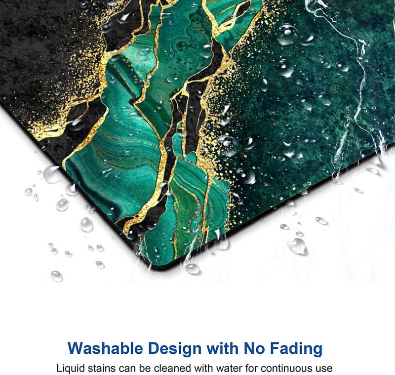 Zelena mramorna zlatna podloga za miša Vrhunska teksturirana podloga za miš Vodootporna neklizajuća gumena podloga Računalne podloge za miša za uredski stol za prijenosno računalo