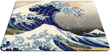 Ocean Gaming Mousepad Japanese The Great Wave Off Kanagawa Mouse Pad for Computer Laptop Office 9.5 X 7.9 Inch Неплъзгаща се гума