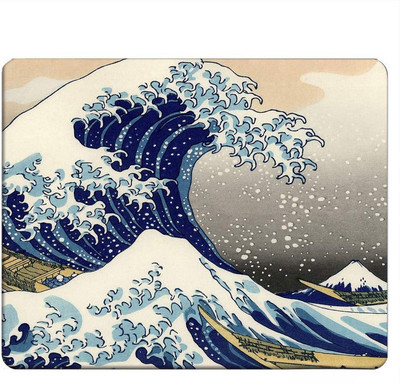 Ocean Gaming egérpad japán The Great Wave Kanagawa egérpad számítógépes laptopokhoz, Office 9,5 x 7,9 hüvelykes csúszásmentes gumi