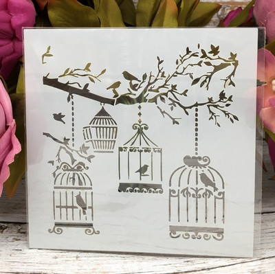 5" New Tree Birdcage DIY Šablone za slojeve Spomenar za bojenje Album za utiskivanje Ukrasni papirni predložak kartice
