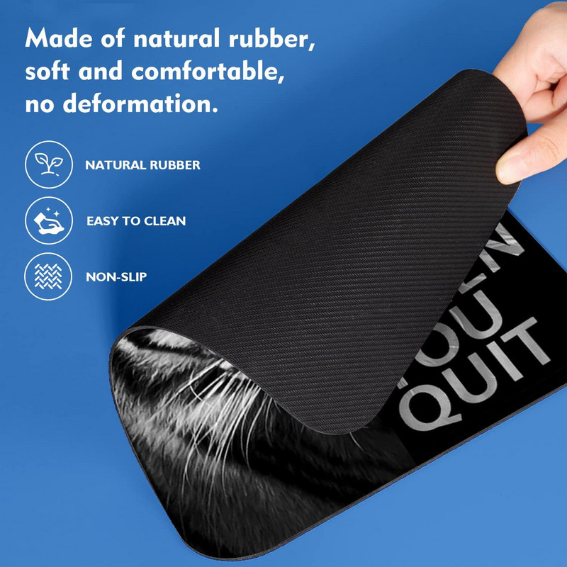 Μαύρο και άσπρο Cool Lion Head Mouse Pad Εμπνευσμένο απόσπασμα Δεν τελείωσε όταν χάσεις Είναι τελείωσε όταν εγκαταλείψεις το ποντίκι χαλάκι