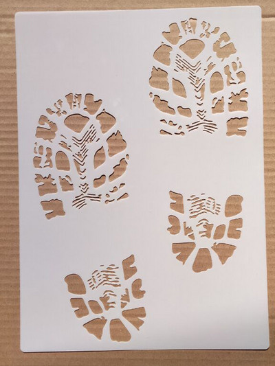 1 τεμ 21*29 εκ. τύπωμα παπουτσιών για έπιπλα τοίχους Ζωγραφική διακόσμηση στρώσεις Πλαστικά DIY χρωματισμός ανάγλυφο στένσιλ λευκώματος