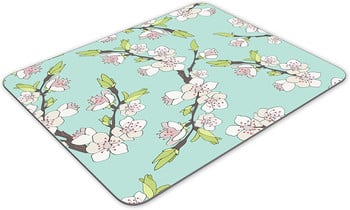 Cherry Branch in Blossom Mouse pad Αντιολισθητικό Rubber Mousepad-Ισχύει για παιχνίδια Home School Office Mouse pad 9,5x7,9 In