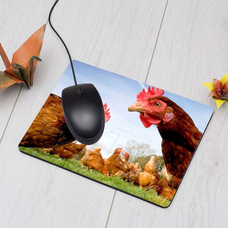 Chicken Gaming Mousepad Funny Chicken Mouse Pad Podloga za miš za računalni stol Prijenosno računalo Ured 9,5 X 7,9 inča Neklizajuća guma