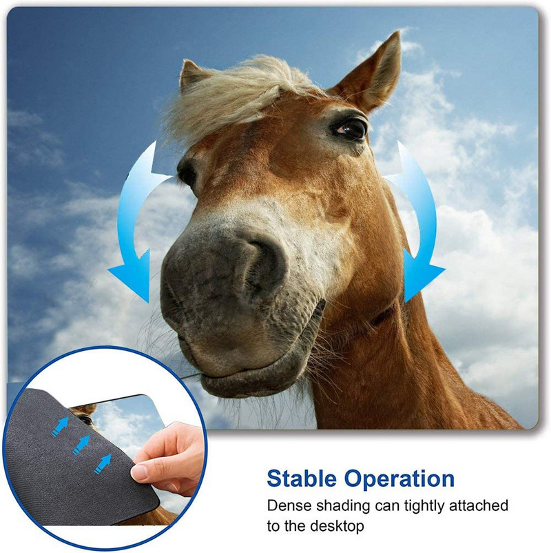 Funny Horse Gaming Mouse Pad Zabavna Animal Mousepad Podloga za miša Neklizajuća Vodootporna gumena podloga Podloga za miša za kućni ured Prijenosno računalo