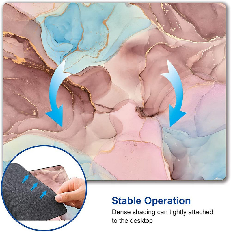 Αφηρημένο πολύχρωμο μαρμάρινο mousepad αδιάβροχο mousepad με σχεδιασμό αντιολισθητική βάση από καουτσούκ για υπολογιστή για φορητό υπολογιστή γραφείου