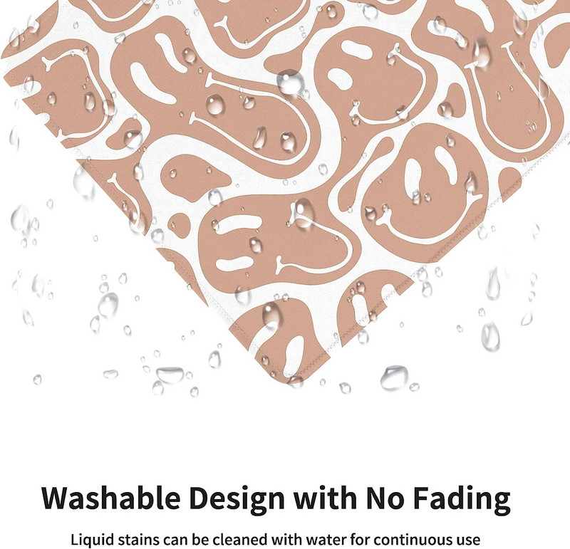 Mouse Pad Drăguț Retro Smiley Hippie Office Home Design Mousepad rezistent la apă Bază de cauciuc anti-alunecare Tampoane mouse pentru computer pentru laptop