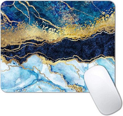 Μπλε Cracked Marbling Mouse Pad Αντιολισθητική βάση από καουτσούκ Marble Mousepad για gaming υπολογιστών Mousepad για φορητό υπολογιστή 9,5x7,9 ιντσών