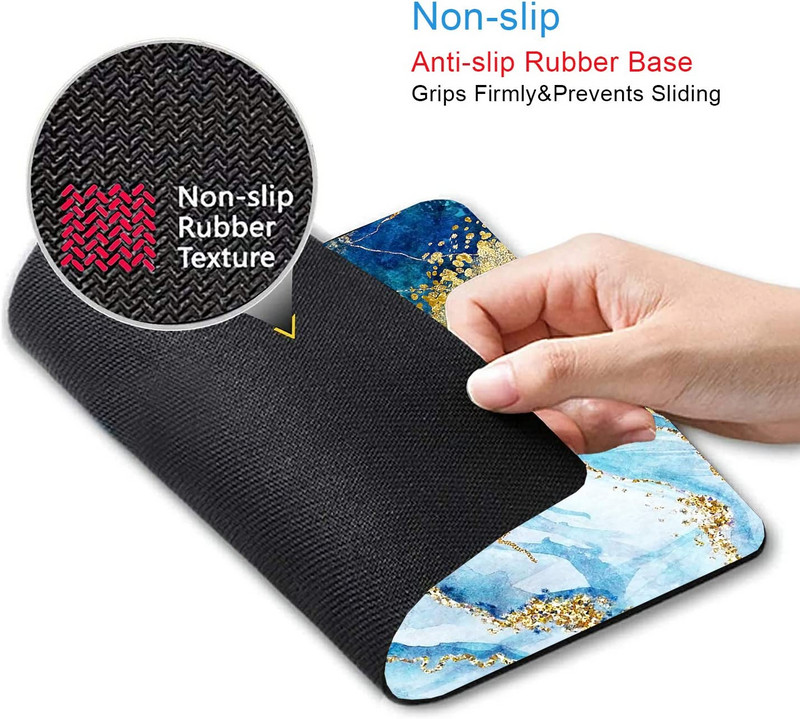 Μπλε Cracked Marbling Mouse Pad Αντιολισθητική βάση από καουτσούκ Marble Mousepad για gaming υπολογιστών Mousepad για φορητό υπολογιστή 9,5x7,9 ιντσών