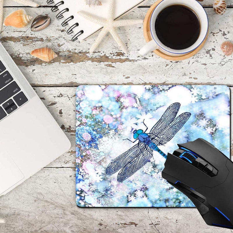 Mouse Pad Beautiful Blue Dragonfly Mouse Pads Αξεσουάρ γραφείου Αντιολισθητική βάση από καουτσούκ για ποντίκι φορητού υπολογιστή