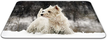 West Highland White Terrier Подложка за мишка Неплъзгаща се гумена подложка за мишка-Отнася се за игри Начало Училище Офис Подложка за мишка 9,5x7,9 инча
