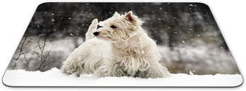 West Highland White Terrier Mouse pad Αντιολισθητικό Rubber Mousepad-Ισχύει για παιχνίδια Home School Office Mouse pad 9,5x7,9 In