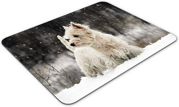 West Highland White Terrier Mouse pad Αντιολισθητικό Rubber Mousepad-Ισχύει για παιχνίδια Home School Office Mouse pad 9,5x7,9 In