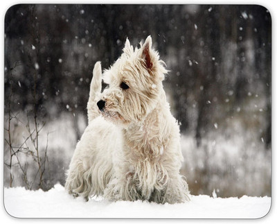 West Highland White Terrier Egérpad csúszásmentes gumi egérpad - A játékokra vonatkozik Otthon Iskola Iroda Egérpad 9,5x7,9 hüvelykes