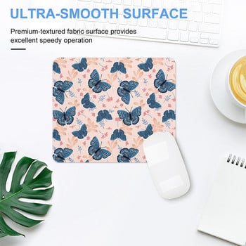 Μπλε Butterfly Mouse Pad Αντιολισθητικό ποντίκι Υπολογιστή Mousepad με λαστιχένια βάση για οικιακό φορητό υπολογιστή γραφείου Gaming 20 * 25cm