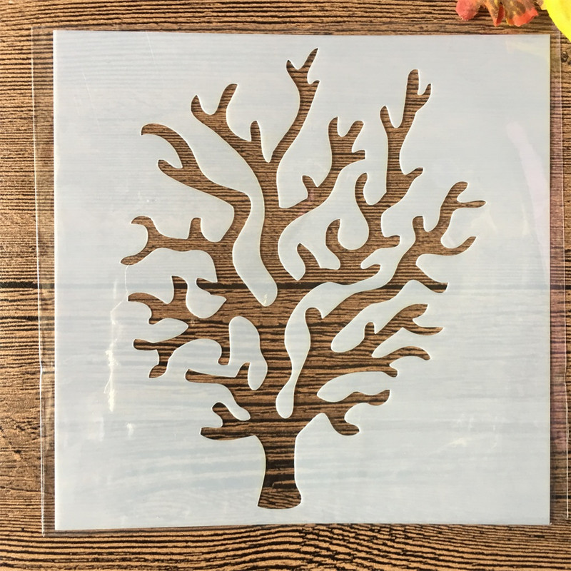 4 τεμ/Σετ 5 ιντσών Ocean Sea Coral Στένσιλ στρώσεων ζωγραφικής Λεύκωμα ζωγραφικής με ανάγλυφο διακοσμητικό πρότυπο άλμπουμ