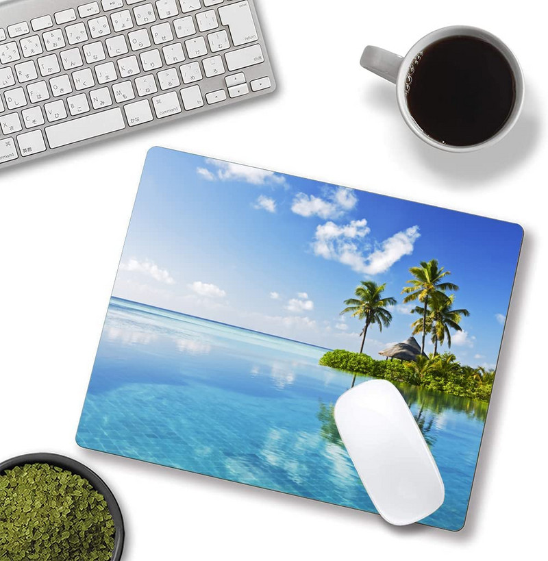 Pelės kilimėlis Beach Pelės kilimėlis Kvadratinis kompiuterio pelės kilimėlis vandeniui atsparus pelės kilimėlis, neslystantis guminis pagrindas, skirtas biuro nešiojamiesiems kompiuteriams