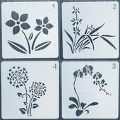 1 τεμ 13 εκ. λουλούδι επαναχρησιμοποιήσιμα στένσιλ στρώσεων DIY Ζωγραφική τοίχων Έπιπλα Λεύκωμα χρωματισμού Ανάγλυφη διακοσμητικό πρότυπο άλμπουμ