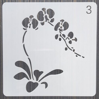 1 τεμ 13 εκ. λουλούδι επαναχρησιμοποιήσιμα στένσιλ στρώσεων DIY Ζωγραφική τοίχων Έπιπλα Λεύκωμα χρωματισμού Ανάγλυφη διακοσμητικό πρότυπο άλμπουμ