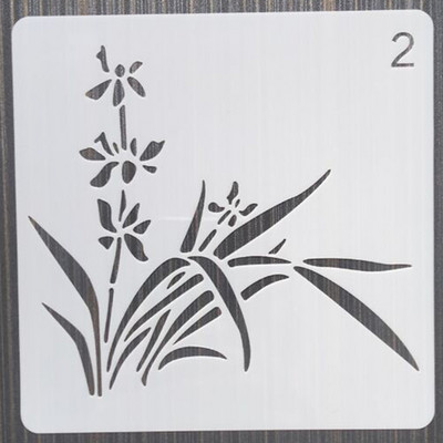 1 τεμ 13 εκ. λουλούδι επαναχρησιμοποιήσιμα στένσιλ στρώσεων DIY Ζωγραφική τοίχων Έπιπλα Λεύκωμα χρωματισμού Ανάγλυφη διακοσμητικό πρότυπο άλμπουμ