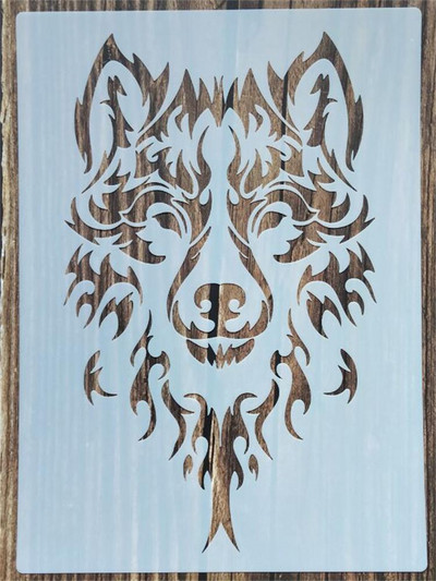 1Pcs 21*29Cm Wings Шаблон за мебели Стени Боядисване Декорация Наслояване Пластмаса Направи си сам Оцветяване Релефни шаблони за албуми