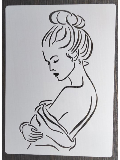 1Pcs 21*29Cm Wings Шаблон за мебели Стени Боядисване Декорация Наслояване Пластмаса Направи си сам Оцветяване Релефни шаблони за албуми