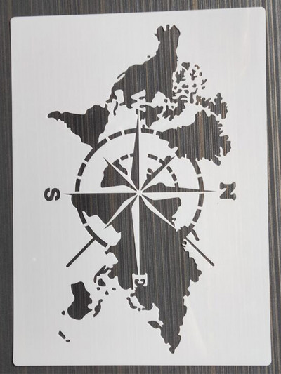 1Pcs 21*29Cm Wings Шаблон за мебели Стени Боядисване Декорация Наслояване Пластмаса Направи си сам Оцветяване Релефни шаблони за албуми