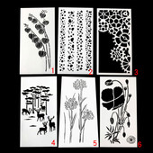 DIY kihistusšabloonid seinamaaling väljalõigete albumi värvimine reljeefalbumi dekoratiivne mall ajakirja plaanija korduvkasutatav šabloon