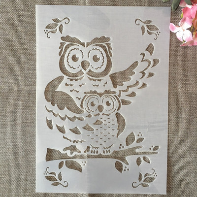 A4 29 cm 9 dizajna Životinja Panda Kornjača DIY šablone za slojeve Zidne slike Album za utiskivanje Ukrasni predložak