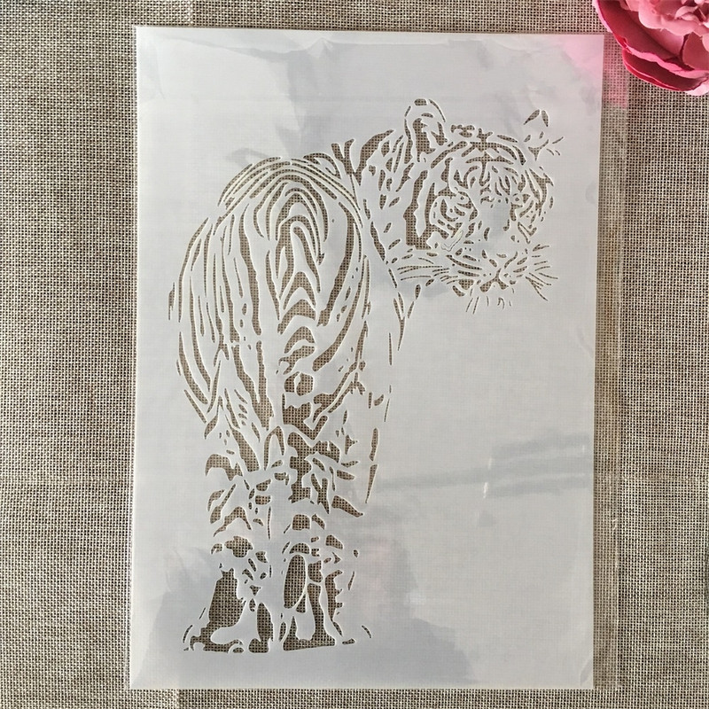 A4 29 cm 9 dizajna Životinja Panda Kornjača DIY šablone za slojeve Zidne slike Album za utiskivanje Ukrasni predložak