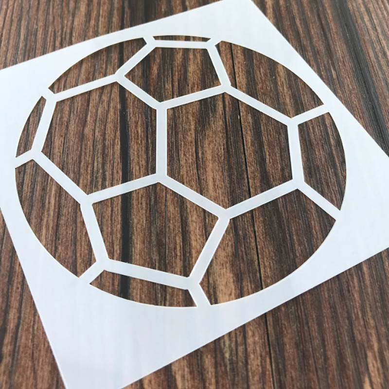 Fotbal Hollow Spray Șabloane de flori Pictură DIY Scrapbooking Album foto în relief Graffiti Șablon de decorare reutilizabil