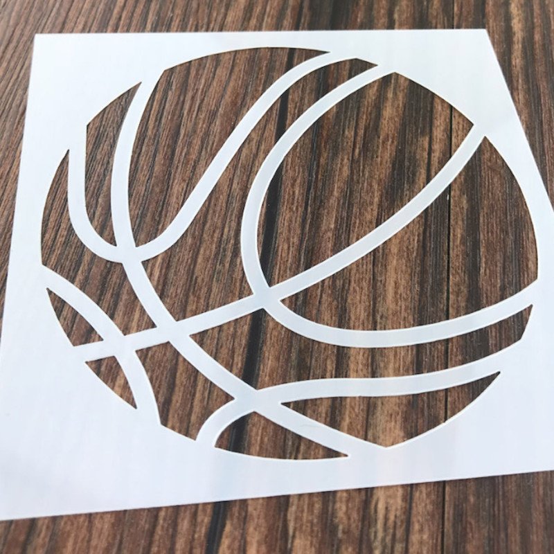 Fotbal Hollow Spray Șabloane de flori Pictură DIY Scrapbooking Album foto în relief Graffiti Șablon de decorare reutilizabil