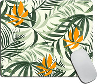 Подложка за мишка Тропическа подложка за мишка Растения Офис декор за жени Мъже Аксесоари за бюро Цветя Абстрактна подложка за мишка Подарък за колега