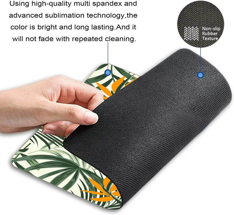 Подложка за мишка Тропическа подложка за мишка Растения Офис декор за жени Мъже Аксесоари за бюро Цветя Абстрактна подложка за мишка Подарък за колега