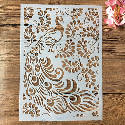 A4 29cm Lotus Flower DIY Στένσιλ στρώσεων Ζωγραφική τοίχου Λεύκωμα χρωματισμού ανάγλυφο άλμπουμ Διακοσμητικό χάρτινο πρότυπο κάρτας