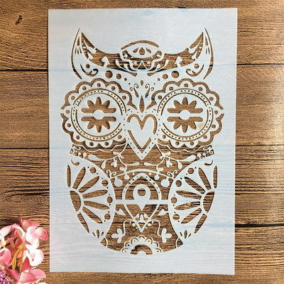 A4 29cm Lotus Flower DIY Στένσιλ στρώσεων Ζωγραφική τοίχου Λεύκωμα χρωματισμού ανάγλυφο άλμπουμ Διακοσμητικό χάρτινο πρότυπο κάρτας