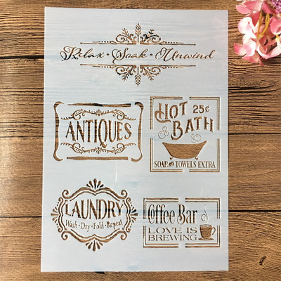 A4 29cm Lotus Flower DIY Στένσιλ στρώσεων Ζωγραφική τοίχου Λεύκωμα χρωματισμού ανάγλυφο άλμπουμ Διακοσμητικό χάρτινο πρότυπο κάρτας