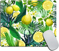 Lemons Mouse Pad Flowers and Tropical Leaves Mousepad Office mousepad με αντιολισθητικά ελαστικά mousepad για φορητό υπολογιστή