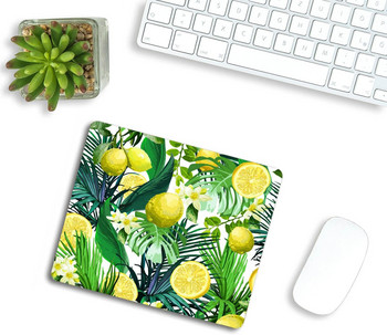 Lemons Mouse Pad Flowers and Tropical Leaves Mousepad Office mousepad με αντιολισθητικά ελαστικά mousepad για φορητό υπολογιστή