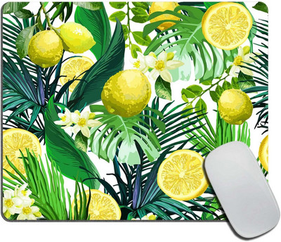 Lemons Mouse Pad Flowers and Tropical Leaves Mousepad Office mousepad με αντιολισθητικά ελαστικά mousepad για φορητό υπολογιστή