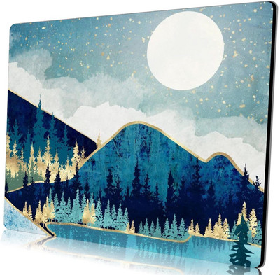 Mountain Sunrise Mouse Pad Watercolor Premium-Textured Mousepads Design Mousepad Неплъзгаща се гумена основа Подложка за компютърна мишка