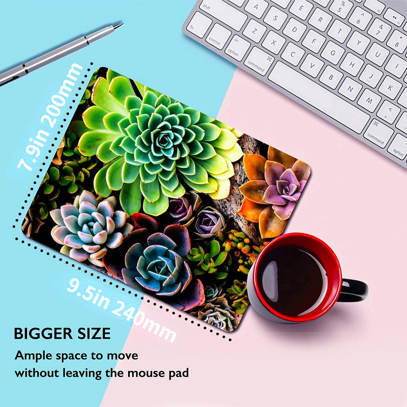 Подложка за мишка със сочни цветя Подложки за мишка с акварелна текстура с премиум дизайн Подложка за мишка Неплъзгаща се гумена основа Подложки за компютърна мишка