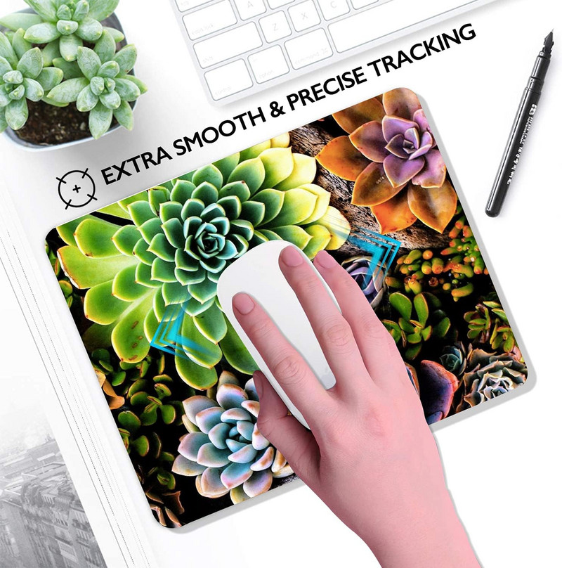 Подложка за мишка със сочни цветя Подложки за мишка с акварелна текстура с премиум дизайн Подложка за мишка Неплъзгаща се гумена основа Подложки за компютърна мишка