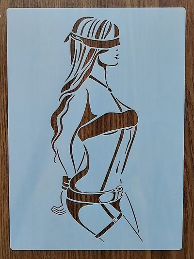 21*29Cm шаблон за модно момиче за рисуване на графики Направи си сам шаблони за стенописи Лесикон за оцветяване на релефен албум Декоративни шаблони