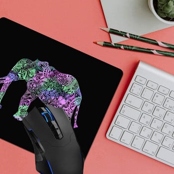 Mouse Pad, Πολύχρωμο Tribal Floral Elephant Υπολογιστής Mouse Pads Αξεσουάρ γραφείου Αντιολισθητική βάση από καουτσούκ, Mousepad για ποντίκι φορητού υπολογιστή