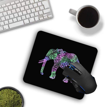 Mouse Pad, Πολύχρωμο Tribal Floral Elephant Υπολογιστής Mouse Pads Αξεσουάρ γραφείου Αντιολισθητική βάση από καουτσούκ, Mousepad για ποντίκι φορητού υπολογιστή
