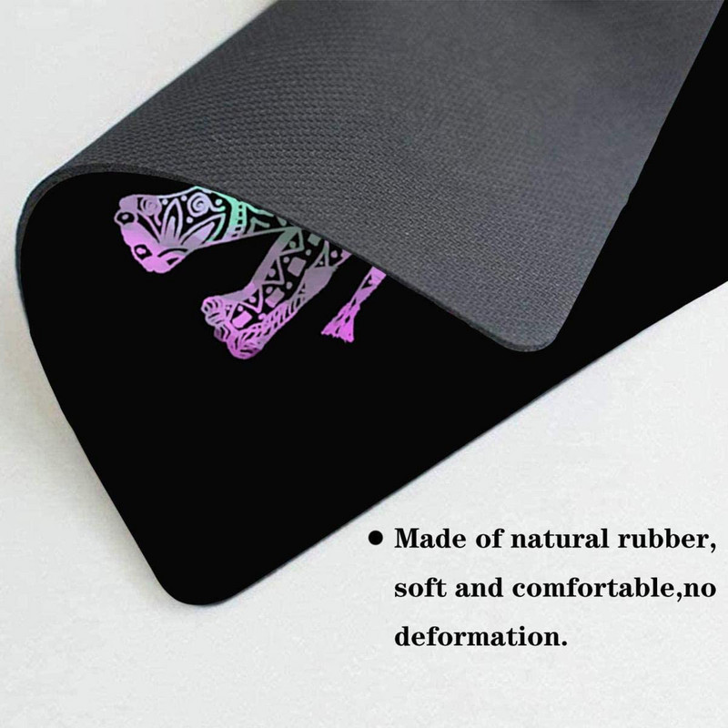 Podloga za miša, šareni plemenski cvjetni slon Podloge za računalni miš Stolni dodaci Neklizajuća gumena podloga, podloga za miša za miš za prijenosno računalo