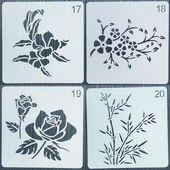 1 buc 13 cm flori reutilizabile șabloane stratificate bricolaj pictură pe perete mobilă album de însemnări de colorat șablon decorativ pentru album în relief
